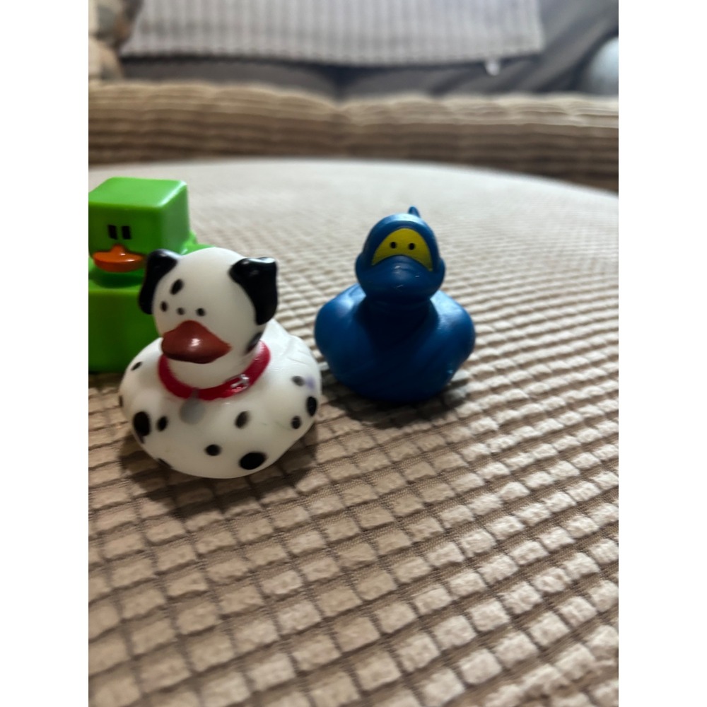 Novelty Rubber Duck Collection Lot 8 Lion Dalmatian Superhero Block Ducks - Picture 5 of 6